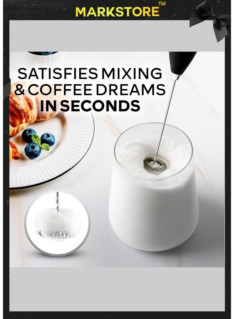 MARK STORE Powerfull Milk Frother & Egg Beater 2 in 1 rechargeable- ultra fast Handheld Drink Mixer - Electric Whisk Foam Maker for Coffee, Lattes, Cappuccino, Frappe, Matcha, Hot Chocolate & Coffee Creamer - Image 5