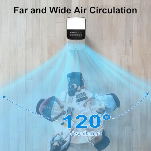 Uthfy Portable Air Conditioners, 3 In 1 Swamp Cooler with 6 Ice Packs, Evaporative Air Cooler with 120°Oscillation, 12H Timer, 3 Speeds, 4 Modes, Remote, Cooling Fan for Bedroom, Living Room, Office - Image 4