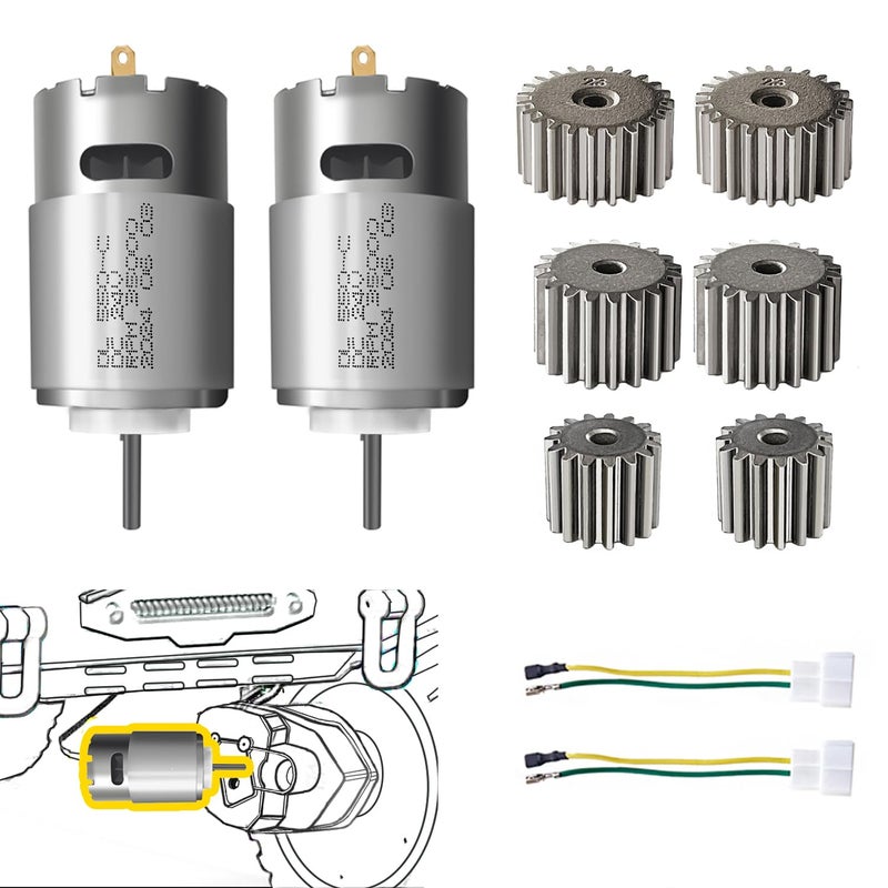 BUMPKAI 2PCS 24 Volt RS555 35000RPM HighSpeed 7R Motor 15T19T23T for Fisher Price Power Wheels Kids Ride On Car Motor Upgrade18V20V24V RS555 Motors for Kids Ride On Vehicals DIY Upgrade 15T19T23T - Image 3