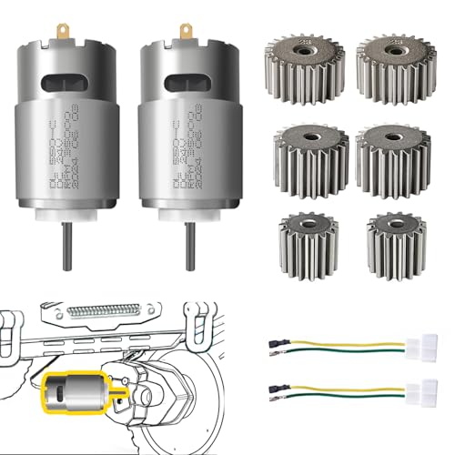 BUMPKAI 2PCS 24 Volt RS555 35000RPM HighSpeed 7R Motor 15T19T23T for Fisher Price Power Wheels Kids Ride On Car Motor Upgrade18V20V24V RS555 Motors for Kids Ride On Vehicals DIY Upgrade 15T19T23T - Image 1