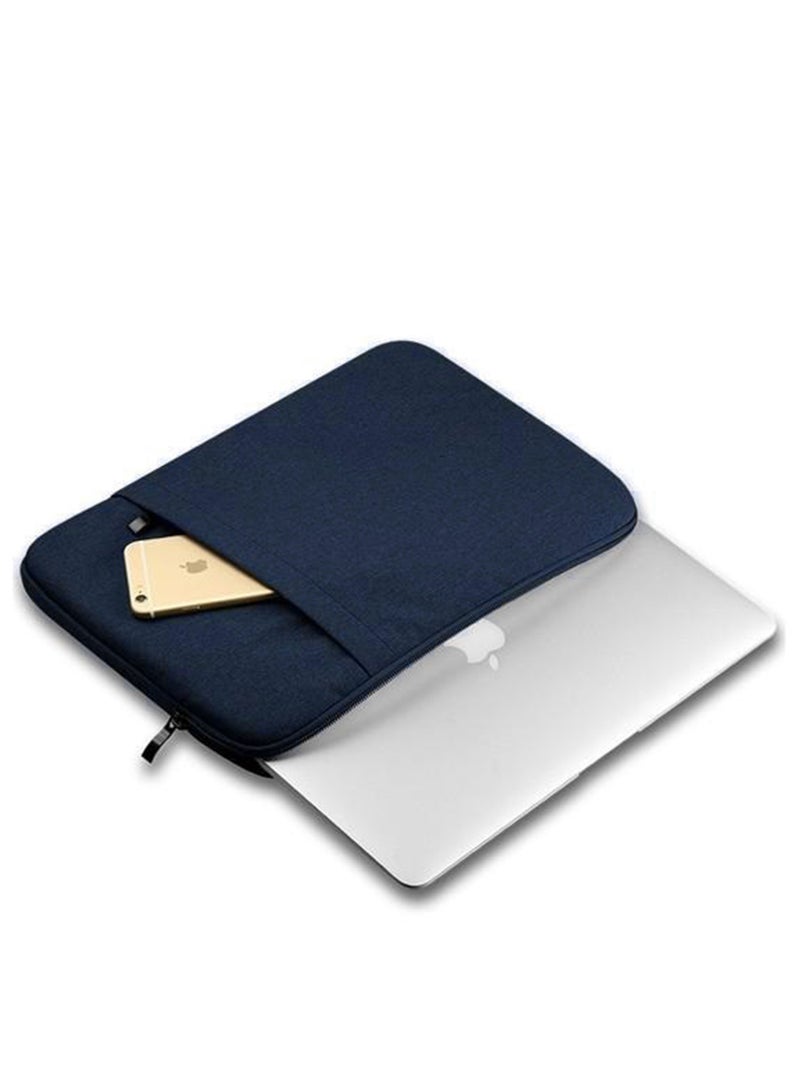 15.6 inch laptop sleeve, shock-proof business handbag - Navy Blue - Image 3
