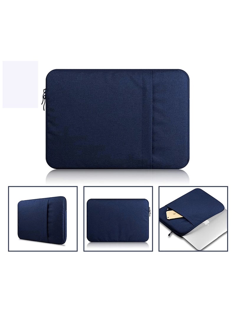 15.6 inch laptop sleeve, shock-proof business handbag - Navy Blue - Image 4