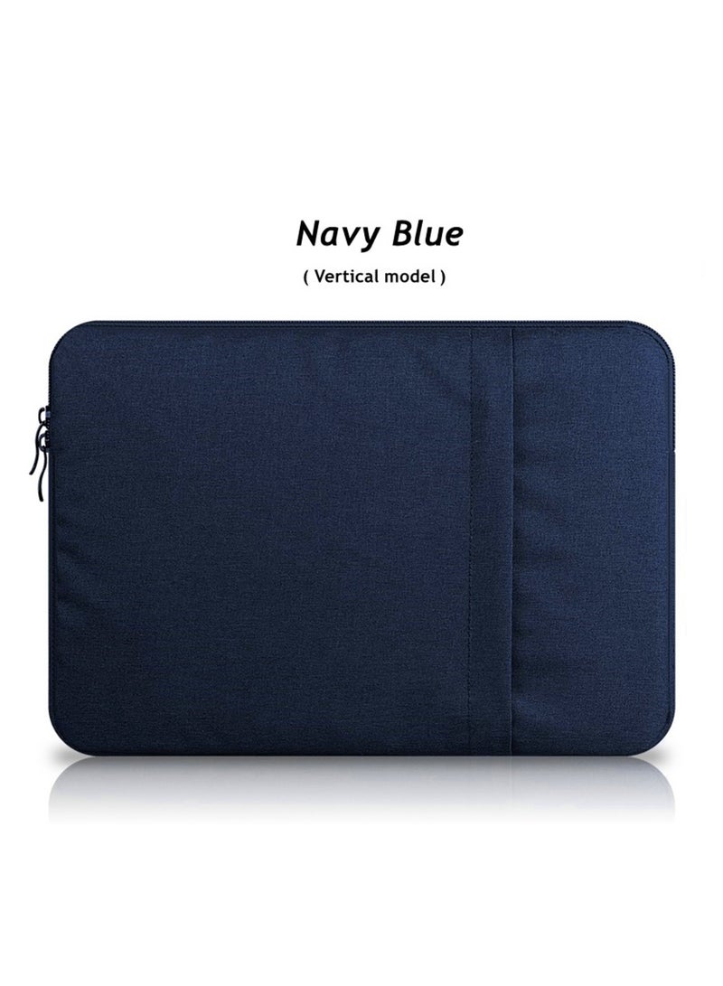 15.6 inch laptop sleeve, shock-proof business handbag - Navy Blue - Image 2