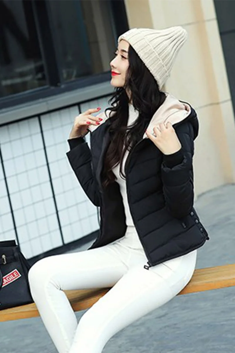 باربورا Winter Hooded Women's Puffer Jacket 1912BLACK9