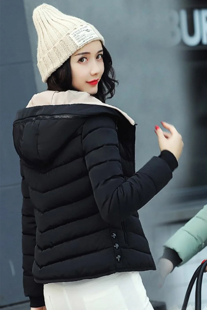 باربورا Winter Hooded Women's Puffer Jacket 1912BLACK9