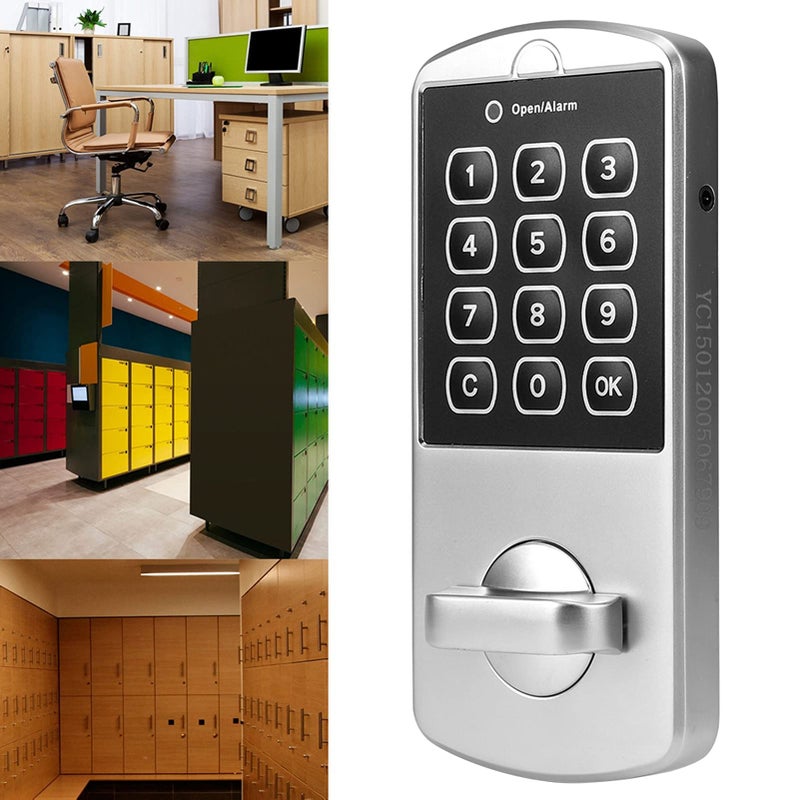 Vertical Style Electronic Keyless Password Code Lock with Auto Alarm for Cabinet Office Home - Image 4