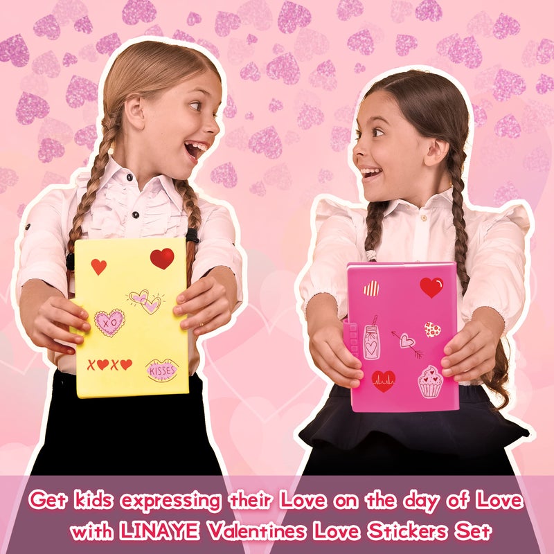 Linaye Valentines Heart Stickers For Kids - 3000Pcs Cute Valentines Day Stickers 72 Sheets Love Stickers For Cards Envelopes Craft Scrapbooking Valentine Day Party Supplies Favors For Girls Boys - Image 5