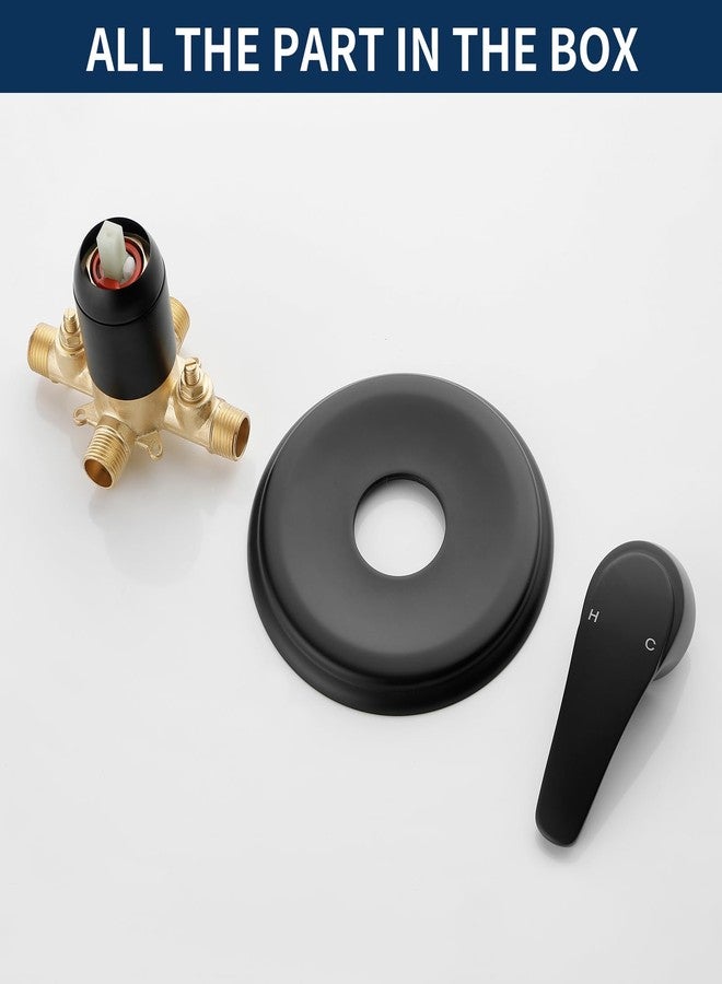 DIFEINI Shower Valve Trim Kit with Tub Spout Matte Black Tub Shower Rough-In Mixer Valve Bathroom Trim Kit - Image 5