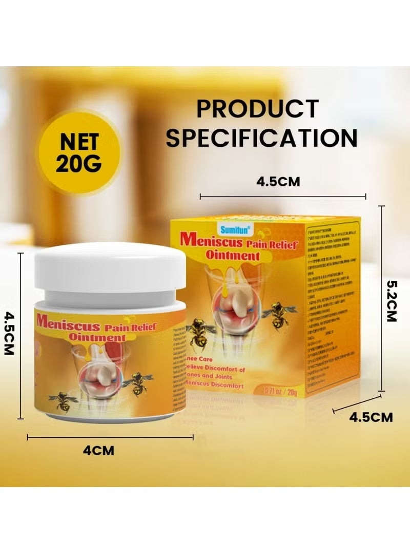 Sumifun Meniscus Pain Relief Ointment Joint Pain Relief Cream Knee Care Bee venom Balm for Joint Care Treatment Gel Cream Bee Venom Pain Relief Cream 20g - Image 5