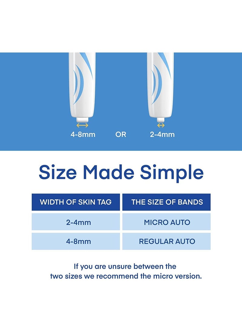 2 in 1 Skin Tag Remover Device Kits,for 2-8mm Tags,2 in 1 Skin Tag Remover Wart Removal with 40 Micro and Regular Skin Tag Bands