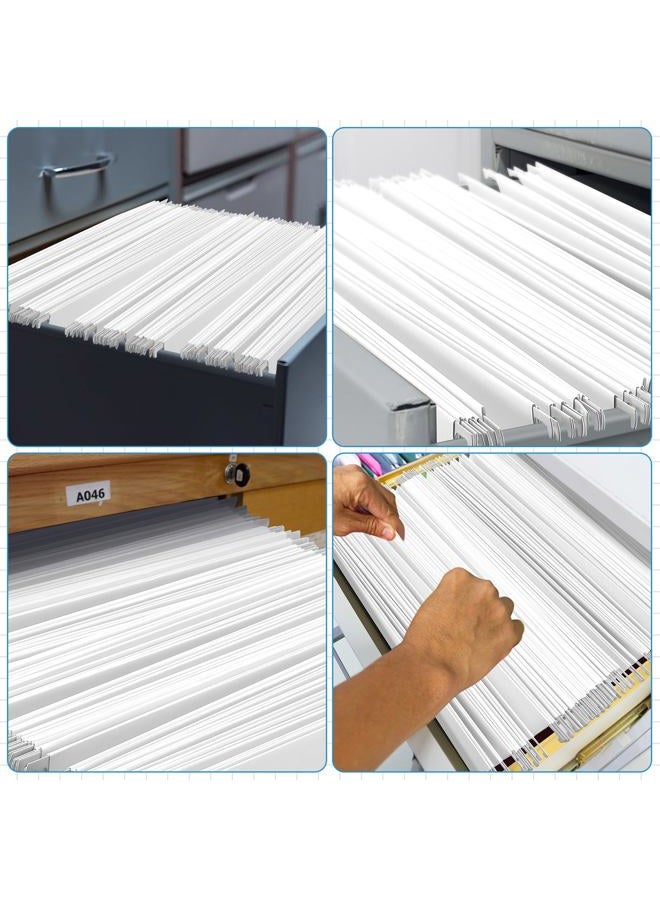 Tellingyou 25 Count White Hanging File Folders with Tabs, Letter Size, Reinforced Hanging Folders Organizer, Standard File Folders for Filing Cabinet Home File, Office, School Desktop File Storage - Image 5