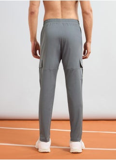 Technosport Men Solid Relaxed Fit Cargo Pants with TS FLEXI by Styli  - Image 3
