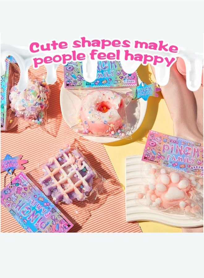 يمي 4 قطع من الألعاب اللينة، ألعاب جديدة لتخفيف الضغط، كرة ضغط على شكل مخلب قطة دونات، ألعاب حسية لطيفة من مادة PVC لتخفيف التوتر، أشياء جديدة على شكل حيوانات، أعياد ميلاد، حفلات تنكرية، تغليف هدايا، زينة - Image 4