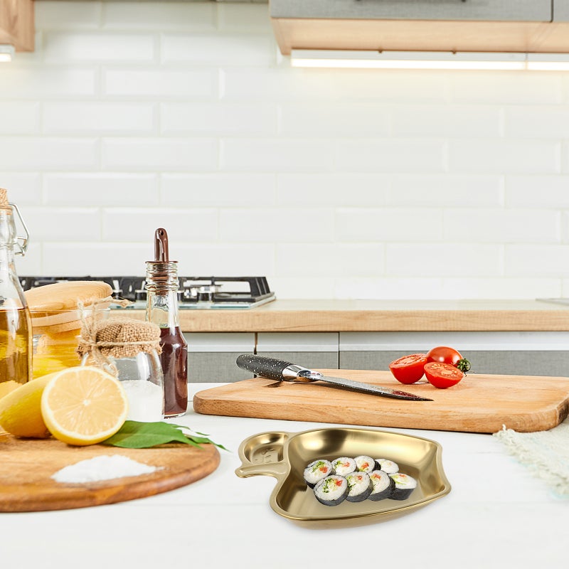 🍽️ طبق وجبات خفيفة بشكل تفاحة 24x21 5 سم للمطبخ وصالة الطعام والمطاعم - Image 3
