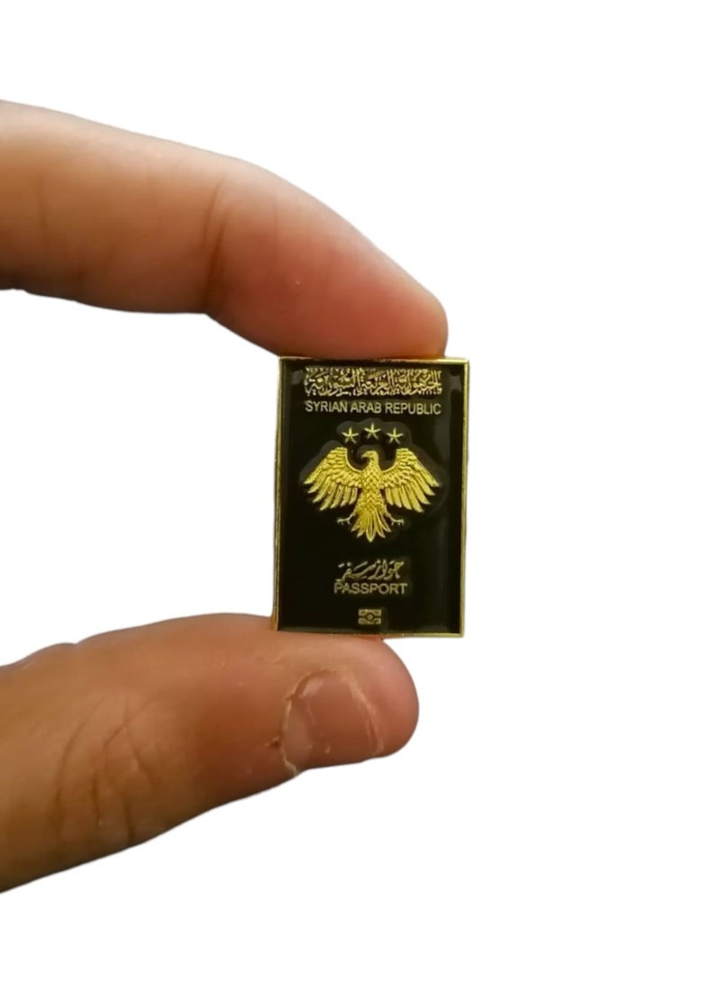 ملصق يجمع بين العقاب الذهبي السوري وجواز السفر، مناسب لجميع أنواع الهواتف المحمولة قطعتين - Image 4