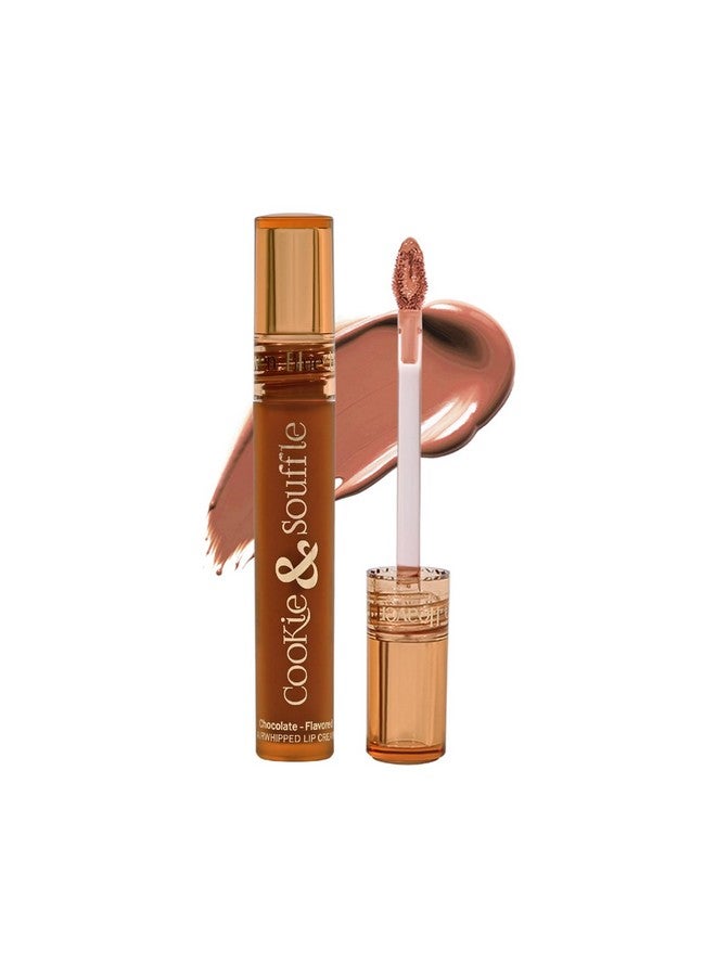 بلو هيفن أحمر شفاه كوكيز آند سوفليه مطفي للنساء، أحمر شفاه سائل يدوم طويلاً، غني بزبدة الكاكاو وزيت ثمر الورد، لون شفاه ناعم ومغذي - شوكولاتة مارتيني، 3.2 مل - Image 1