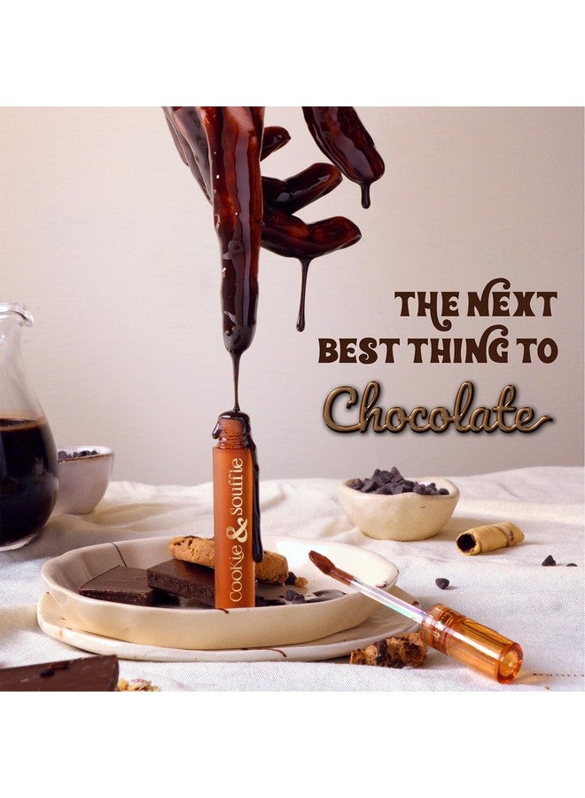 بلو هيفن أحمر شفاه كوكيز آند سوفليه مطفي للنساء، أحمر شفاه سائل يدوم طويلاً، غني بزبدة الكاكاو وزيت ثمر الورد، لون شفاه ناعم ومغذي - شوكولاتة مارتيني، 3.2 مل - Image 4