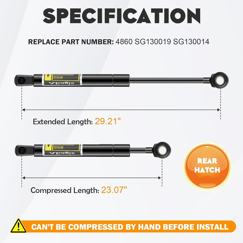 AEagle Rear Hatch Lift Supports for Pontiac Firebird and Chevy Camaro - Image 2