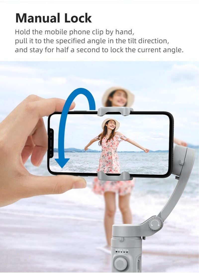 3-Axis Gimbal Stabilizer for Smartphone Foldable Handheld Phone Video Record Vlog Anti-Shake Stabilizer for iPhone Android