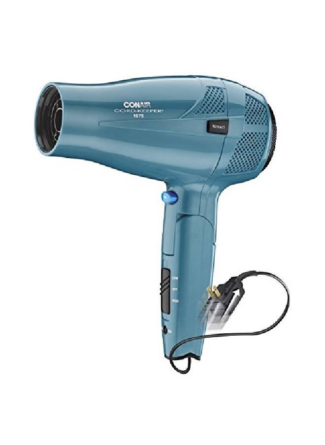 1875 Watt Cord Keeper Travel Hair Dryer With Folding Handle And Retractable Cord Teal Blue - pzsku/Z16DECF24A3C14BD2D3DBZ/45/_/1659519587/3ffa66d0-b21c-4c28-b5aa-ebc52ef5b7a7