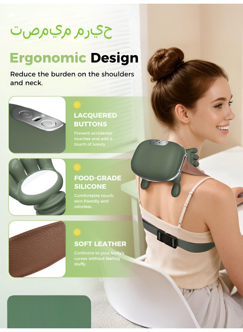 Sahramart 4D Neck and Shoulder Heat Massager, Wireless Portable Neck Massager, Relieves Muscle Pain, Simulates Deep Tissue Massage of Human Hand, Ideal Gift - Image 5