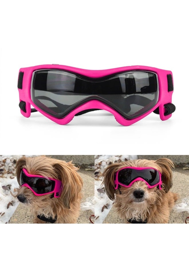 PETLESO Dog Goggles Medium Breed, Dog Sunglasses Small Breed Dog Eye Sun Light Protection, UV Protection Goggles for Dog with Adjustable Straps, Medium Pink - Image 1