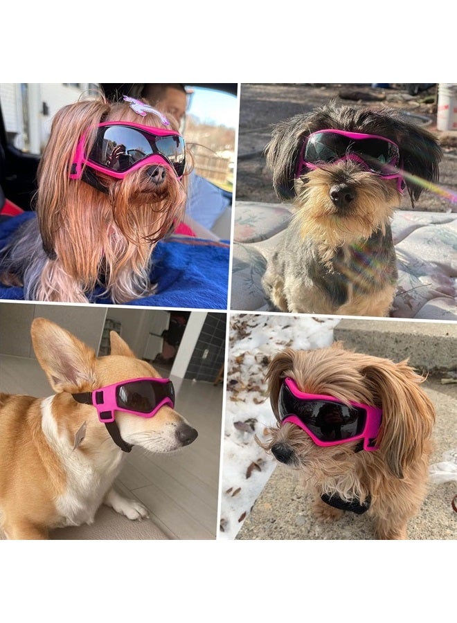 PETLESO Dog Goggles Medium Breed, Dog Sunglasses Small Breed Dog Eye Sun Light Protection, UV Protection Goggles for Dog with Adjustable Straps, Medium Pink - Image 4