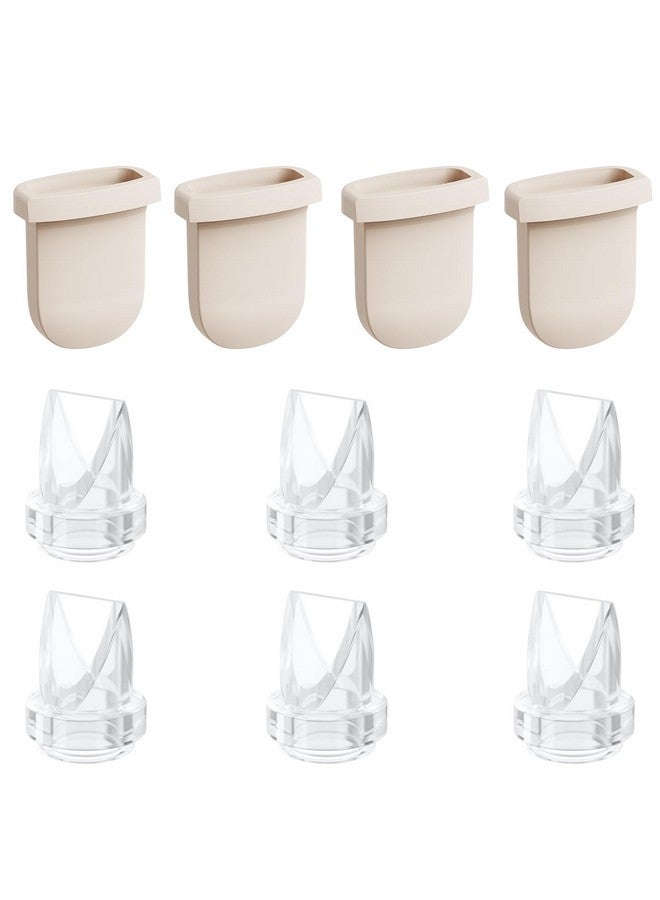 IVARONAL 6pcs Duckbill Valves and 4pcs Silicone Diaphragms Compatible with eufy S1 Pro/S1/E10/E20 Breast Pump, Replace for Lansinoh Discreet Duo/NCVI/NICEGREEN/Nuliie/Zooawa S32 Breast Pump Parts - Image 1