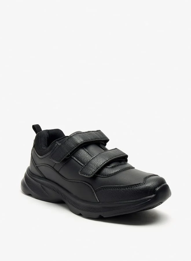 LBL by Shoexpress Solid School Shoes with Hook and Loop Closure