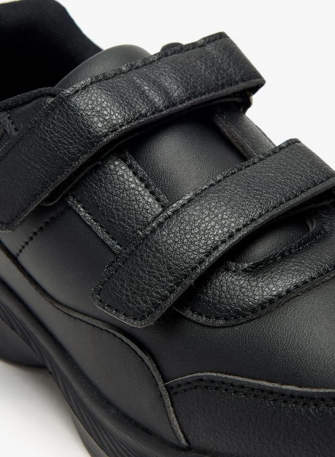 LBL by Shoexpress Solid School Shoes with Hook and Loop Closure