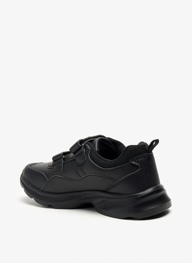 LBL by Shoexpress Solid School Shoes with Hook and Loop Closure