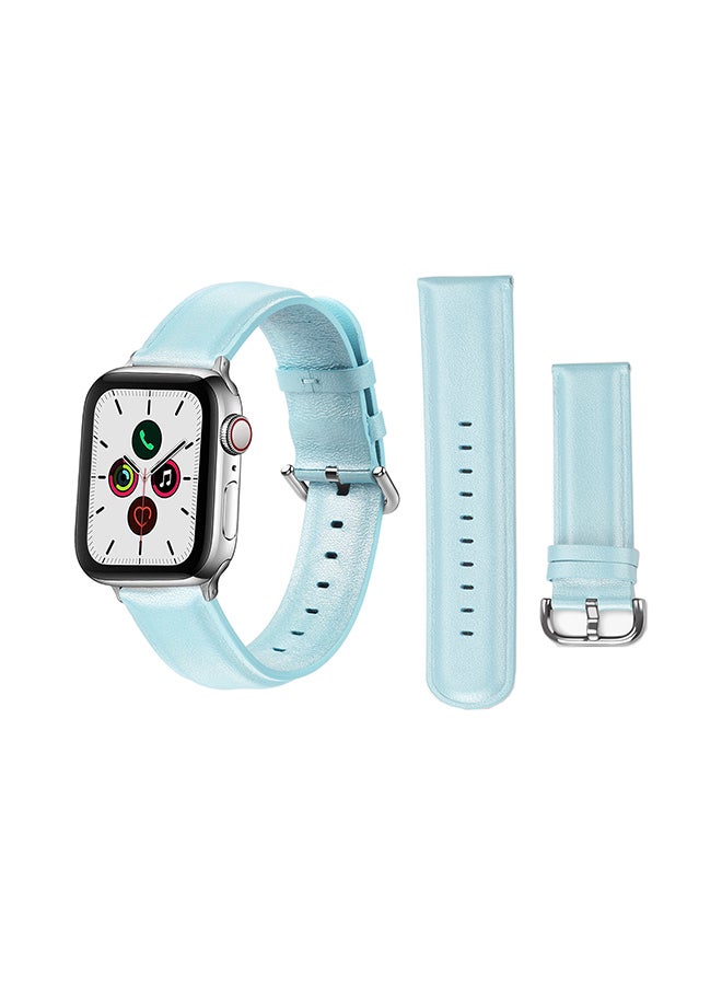 Perfii Replacement Band For Apple Watch Series 5/4/3/2/1 40/38mm Sky Blue - Image 2