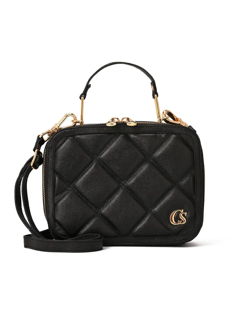 كارمن ستيفنز حقيبة مبطنة كلاسيكية سوداء