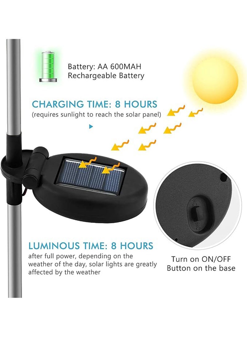 RollsTimi  Solar Garden PP Ball Lights 2 Pack, Solar Powered Outdoor Lighting Multi-Colored Changing Garden Waterproof LED Lights Decor for Yard Patio Porch Balcony Landscape - Image 4