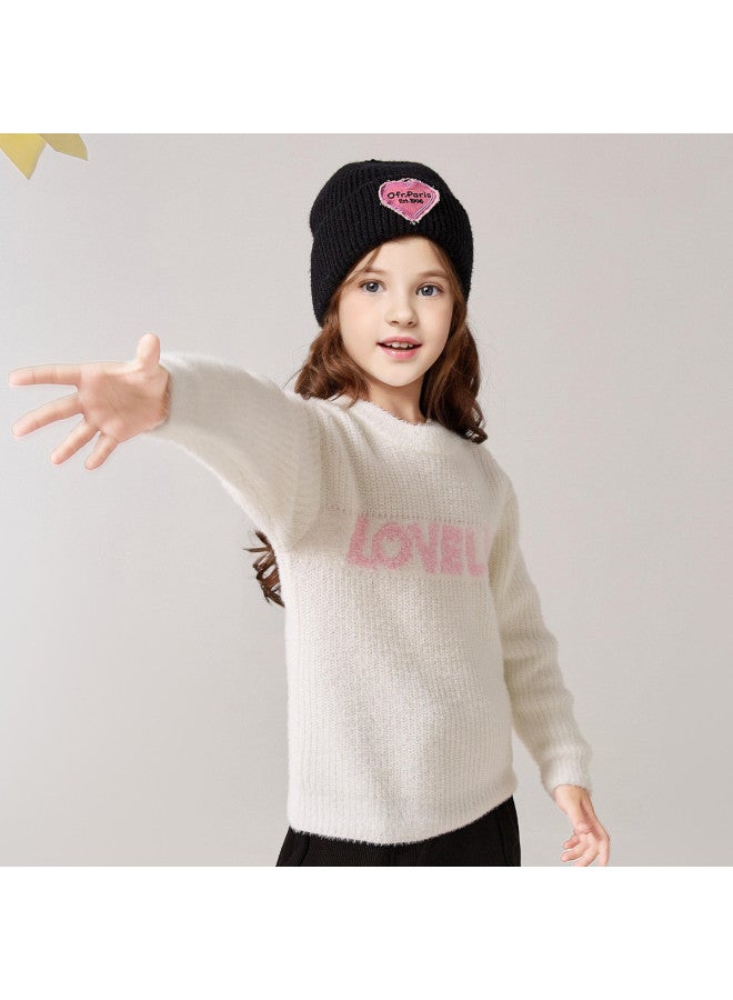 DEESHA Counter Collection Knit Jacquard Sweater】girls' Autumn And Winter Mid-to-large Size Children's Warm Letter-patterned Sweater - Image 4