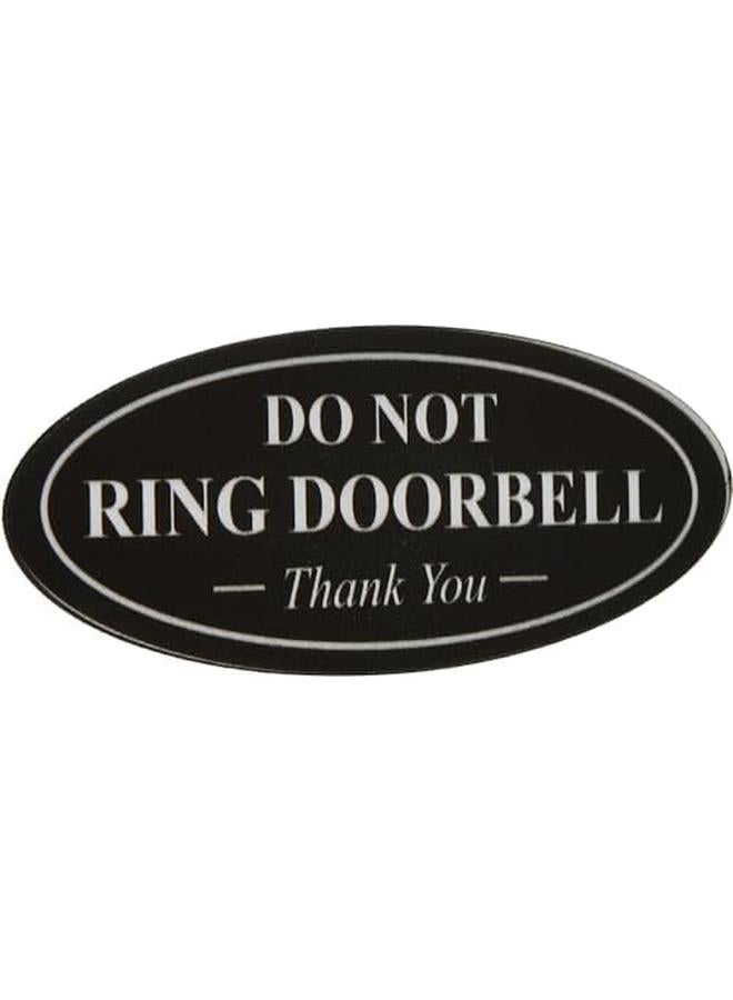 BPA Do Not Ring Doorbell Thank You Sign Blue Gold Small  - Image 4