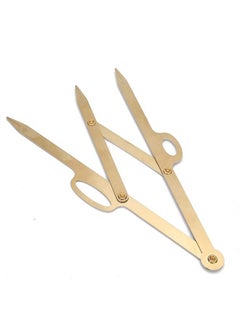 yuyte Eyebrow Stencil Eyebrow Guide Ruler Eyebrow Ruler Eyebrow Measure Ruler Eyebrow Measure Tool Microblading Ruler Eyebrow Stencil Ruler Eyebrow Stencil Positioning Tool Stainless Steel[Gold]  - Image 1