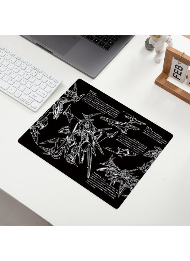 Generic Gundam Cartoon Mouse Pad Game Mat Small Computer Table Mat Precision Lock Edge Desk Mat Mat-Color:300*250*2mm-Pattern:F-A5-10  - Image 1