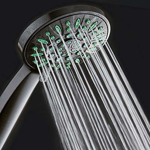 AquaDance Antimicrobial/Anti-Clog High-Pressure 6-setting Hand Shower, Microban Nozzle Protection from Growth of Mold, Mildew & Bacteria for Stronger Shower! Oil-Rubbed Bronze Finish/Coral Green Jets - Image 3