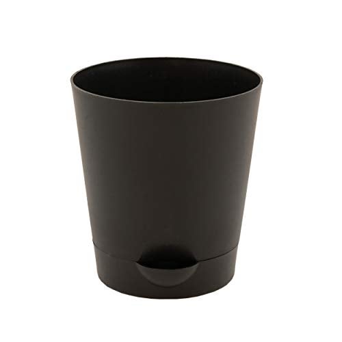 garbnoire Self Watering Planter Pot with Bottom Tray/Plate - (4 inch) Indoor Outdoor Balcony Plant Pot | Home Garden Office Flowering Container Cover | Living Room Decor (Black, Set of 3) - Image 5