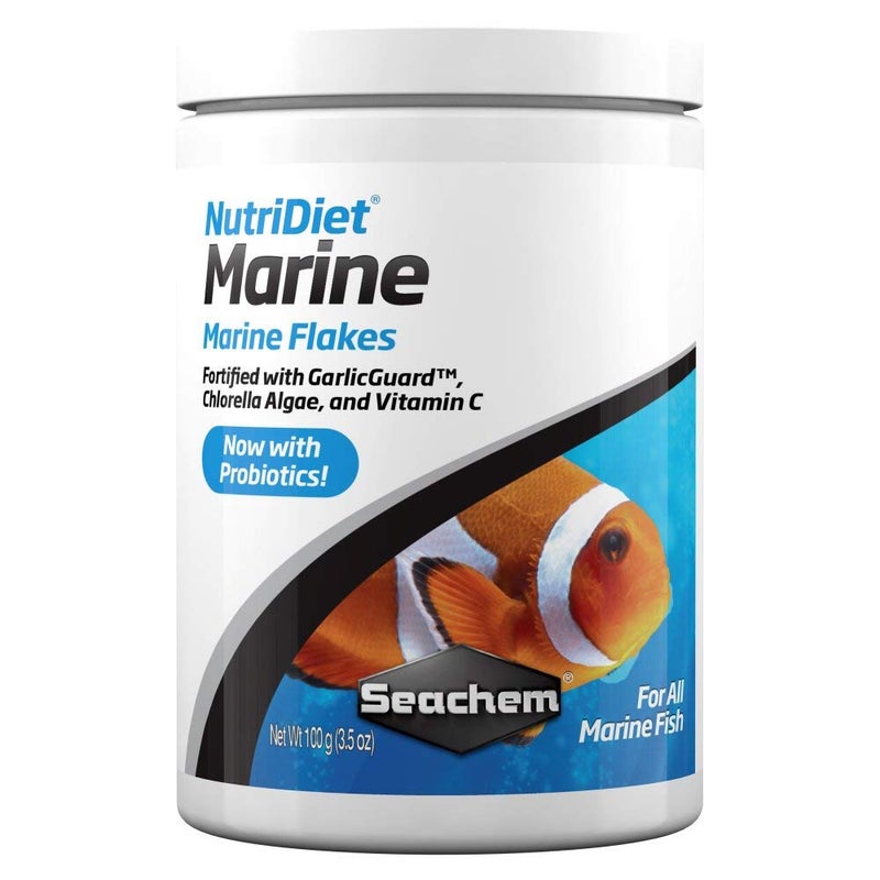 Seachem Nutridiet Marine Flakes with Probiotics 100g/3.5 oz (1094)