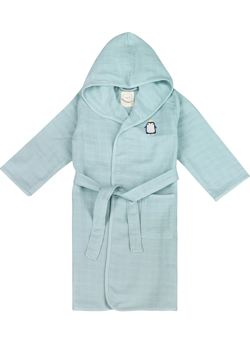 Miespiga Penguin Kids Muslin Bathrobe