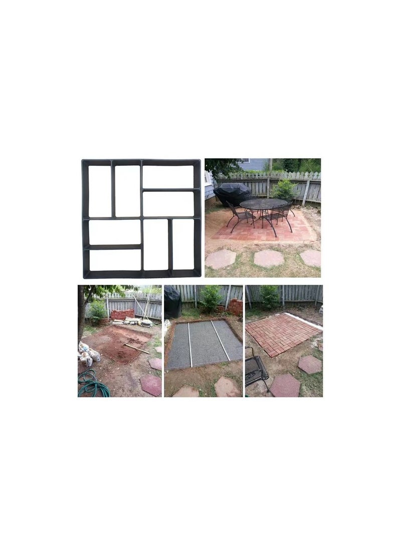Generic 1-Piece DIY Path Maker Mould,Walk Pavement Maker Mould,Reusable Concrete Paving Mold,Durable Garden Lawn Floor Paving Mold  - Image 2