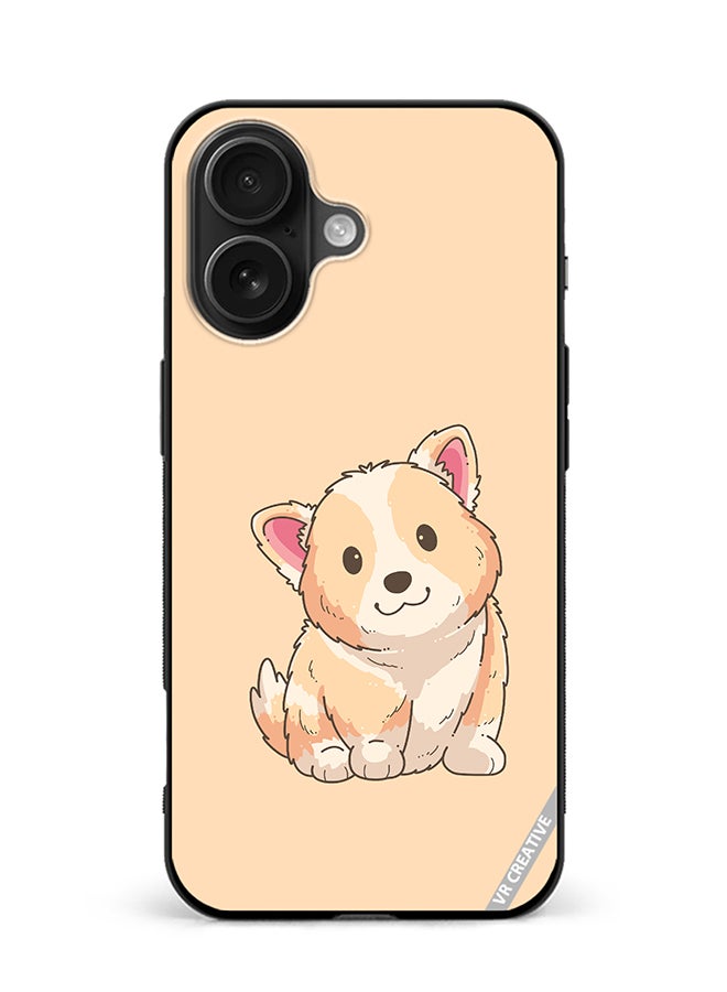 Protective Case Cover For Apple iPhone 16 Cute Puppies Design Multicolour