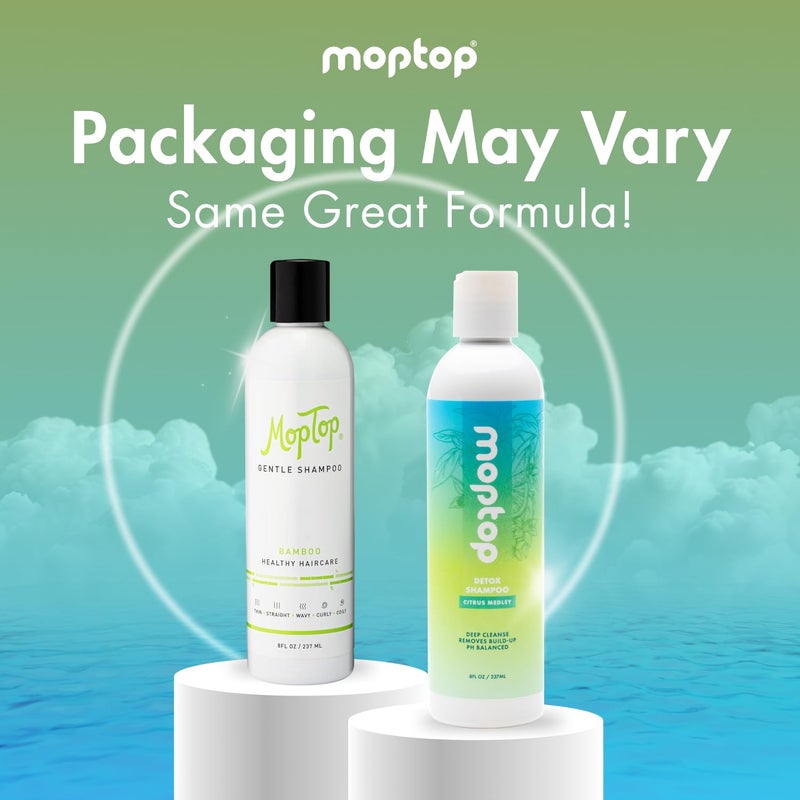 MopTop Detox Shampoo â€“ Scalp Clarifying Shampoo for Build Up, Hard Water, Dirt & Oil, Sulfate & Paraben Free Hair Care for All Hair Types â€“ Thin, Straight, Wavy, Curly & Coily (Citrus Medley, 2oz) - Image 5