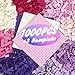 HUIZDQ 1000 قطعة من الطوب الكلاسيكي لوحات قاعدة قابلة للتكديس 3 63 × 63 لوحات قاعدة بيضاء وردية وبنفسجية متوافقة مع جميع العلامات التجارية الرئيسية ألعاب للأطفال من 6 إلى 13 سنة - Image 2