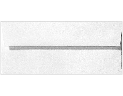 LUXPaper #10 Business Envelopes | Peel & Press | 4 1/8" x 9 1/2" | White | 100% Recycled | 80lb. Text | 50 Qty - Image 1