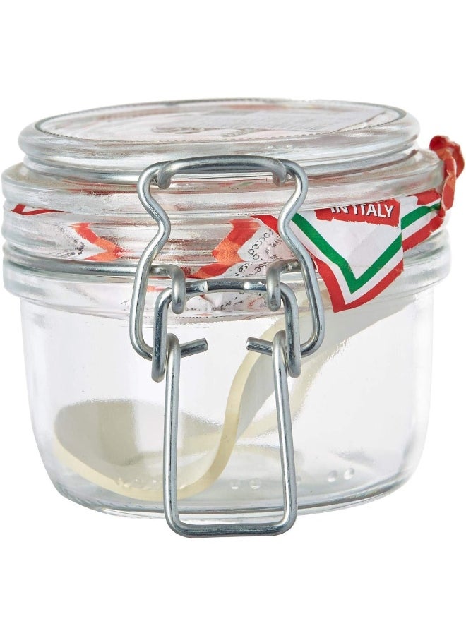 Bormioli Rocco - Bormioli Rocco Fido Preserving Jar 125ml Round Glass Dessert Glass Appetiser Glass Preserving Glass Storage Jars - Image 1