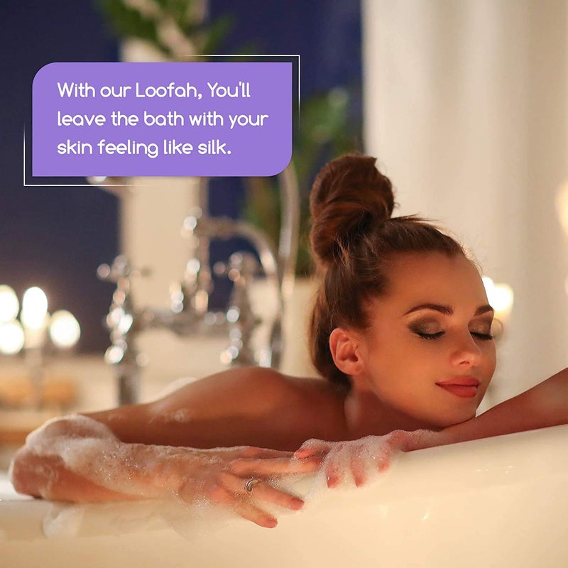 RIXTEC Set of 10 Natural Body Loofah for Bathing | Organic Loofah with strep | Shower Sponge for Women, Men and Kids - Image 5