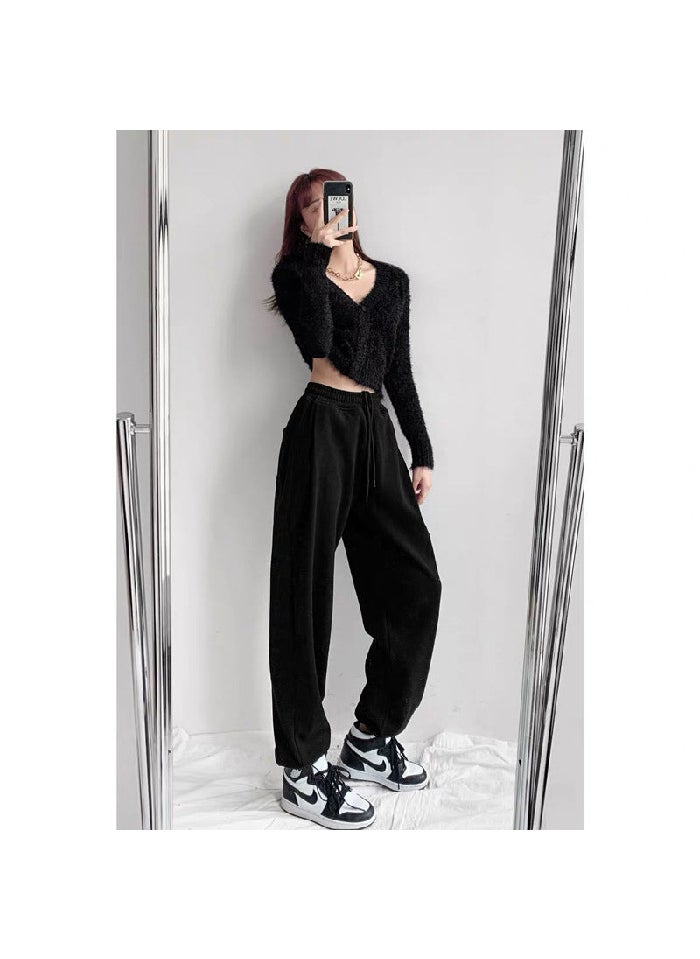 Generic Womens Casual High-Waist Joggers Autumn Loose Fit Sweatpants White regular  - Image 2